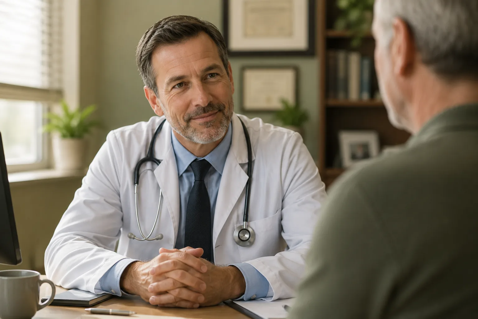 Dr. Boguslavsky in consultation with a patient at PremierMD